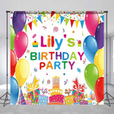 Aperturee - Aperturee Custom Balloon Flag Gifts Happy Birthday Backdrop